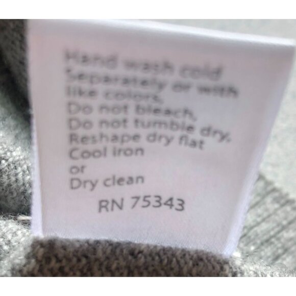 Benedetta B Merino Wool Cashmere Sweater Women Small Gray V-Neck Long Sleeve - Picture 7 of 8